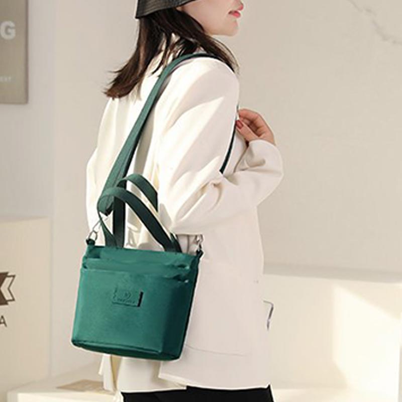 Funktionelle Umhängetasche Schultertasche Mehrere Taschen Leichte einfarbige Handtasche
