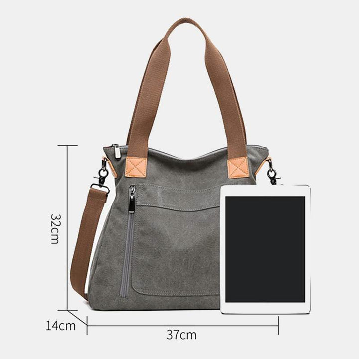 Große Tragetasche aus Canvas für Damen, zum Einkaufen und Reisen