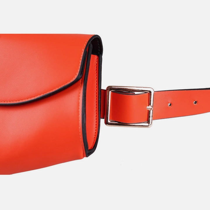Gürteltasche aus Schlangenhautleder für Damen, veganes Leder