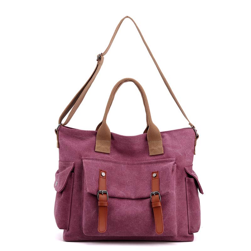 Große Kapazität Damen Canvas Tote Casual Crossbody Schulter Handtaschen Messenger Bag