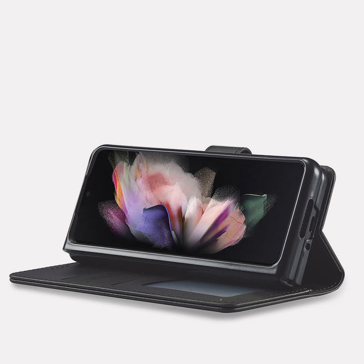 Clamshell-Telefonhülle für Samsung Z Fold Kartenhalter Brieftasche Handy-Schutzhülle