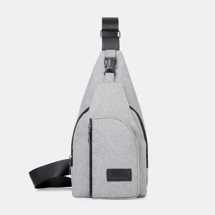 Sling Bag für Herren, leichte, graue Umhängetasche zum Wandern