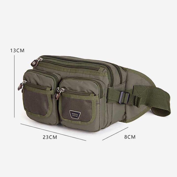 Robuste, lässige Hüfttasche mit mehreren Taschen und großem Fassungsvermögen