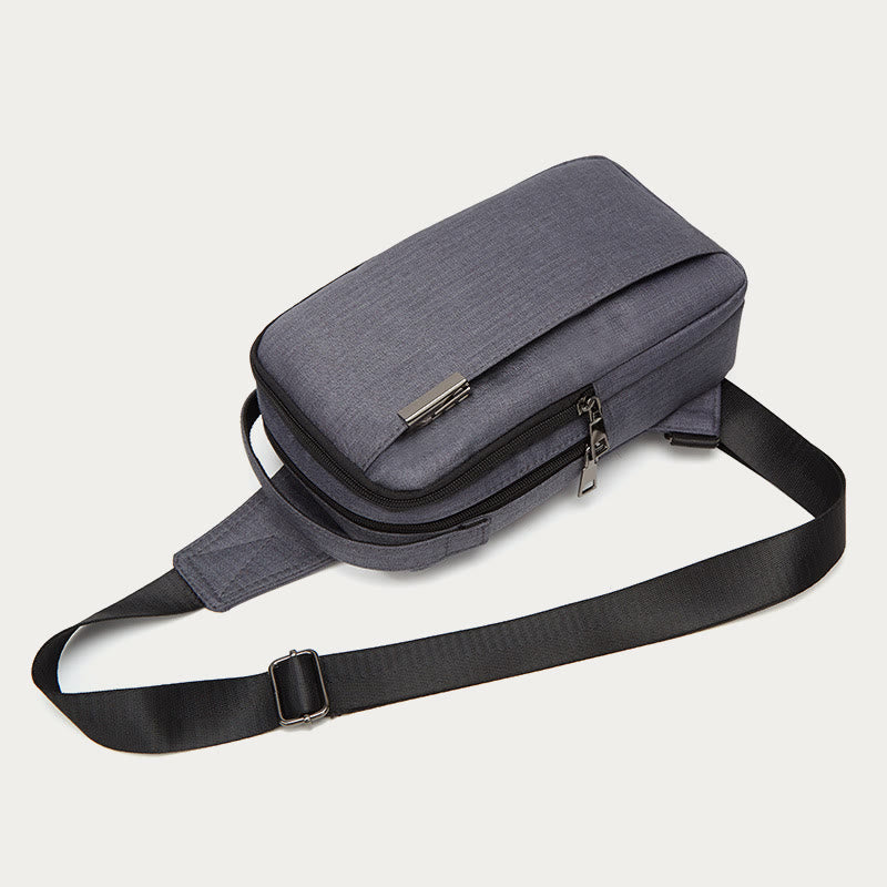 Outdoor-Schultertasche für Männer, lässiger Tagesrucksack mit zwei Haupttaschen