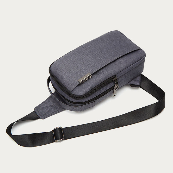 Outdoor-Schultertasche für Männer, lässiger Tagesrucksack mit zwei Haupttaschen