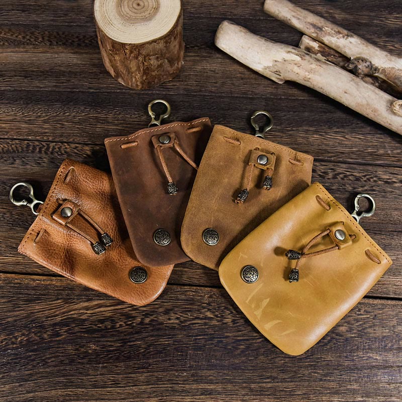 Geldbörse für Damen, Vintage-Stil, Leder, Mini-Einkaufstasche
