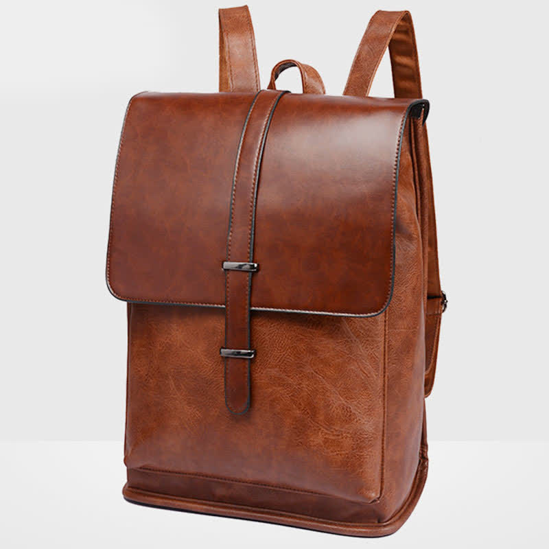 Herren Rucksack Geldbörse PU Leder Laptop Rucksack Reise Business College Büchertasche