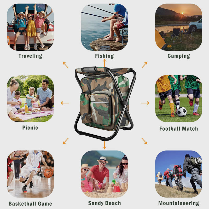 Kühltasche für Outdoor-Camping, faltbarer Strandstuhl mit mehreren Funktionen