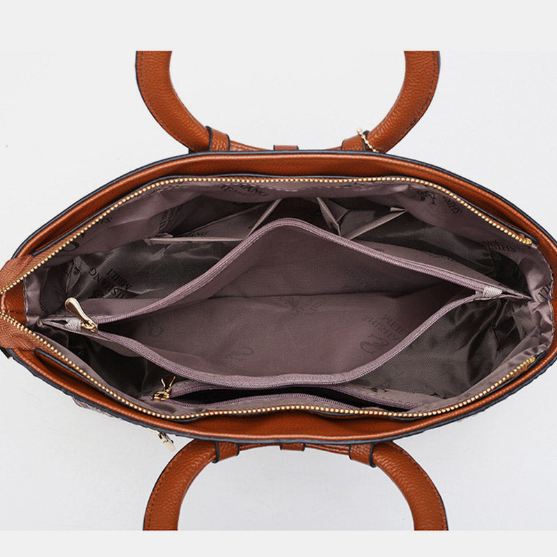 Umhängetasche mit großem Fassungsvermögen und Vintage-Prägung und Henkeltasche