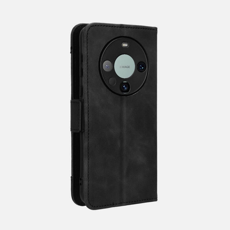 Huawei Mate 60 Clamshell-Telefonhülle aus Leder mit mehreren Kartenfächern