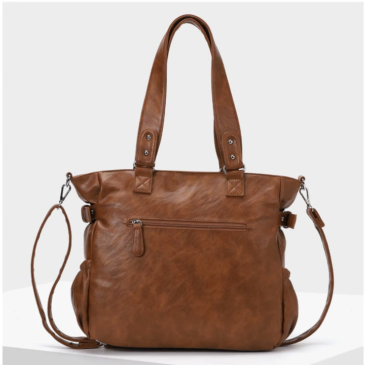 Große Umhängetasche für Damen mit mehreren Taschen und zwei Verwendungsmöglichkeiten