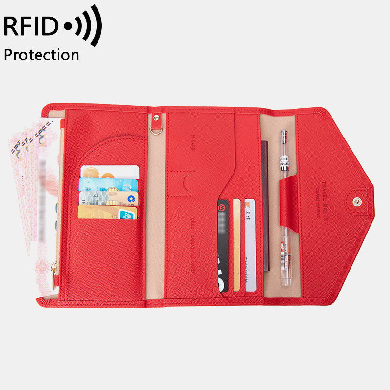 RFID-Passhülle für die Reise, ultradünne, multifunktionale Dokumententasche