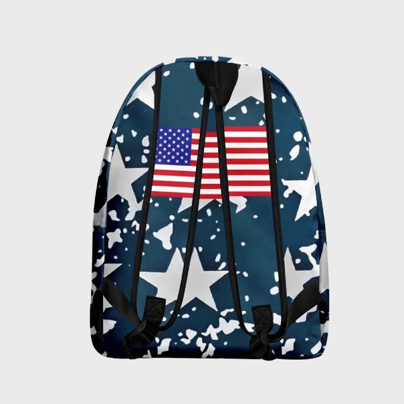 Rucksack für Teenager mit amerikanischem Flaggendruck, für Outdoor, Camping, Studium, Tagesrucksack