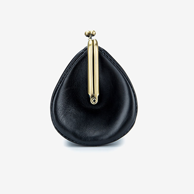 Clutch für Damen, Retro, schlichte Abendtasche aus echtem Leder