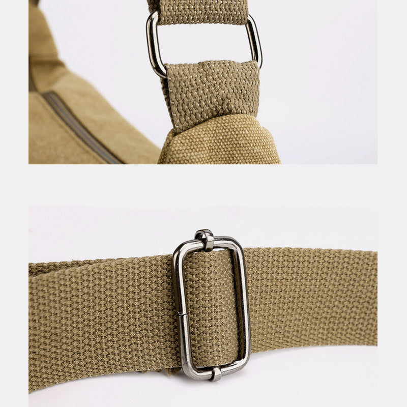 Vintage Messenger Bag aus Canvas mit großem Fassungsvermögen 