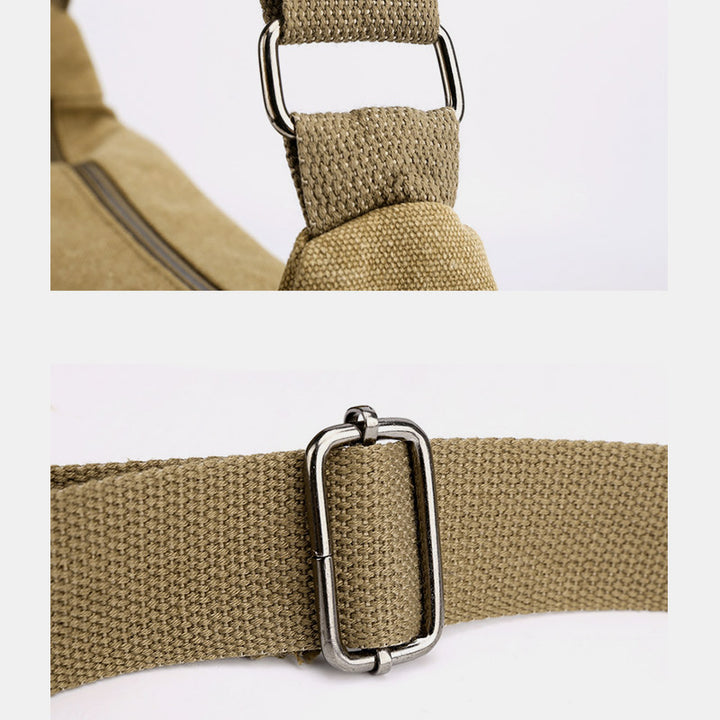 Vintage Messenger Bag aus Canvas mit großem Fassungsvermögen 