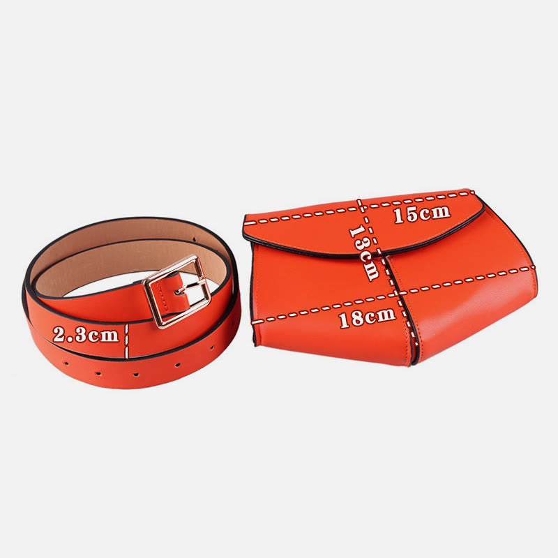 Gürteltasche aus Schlangenhautleder für Damen, veganes Leder