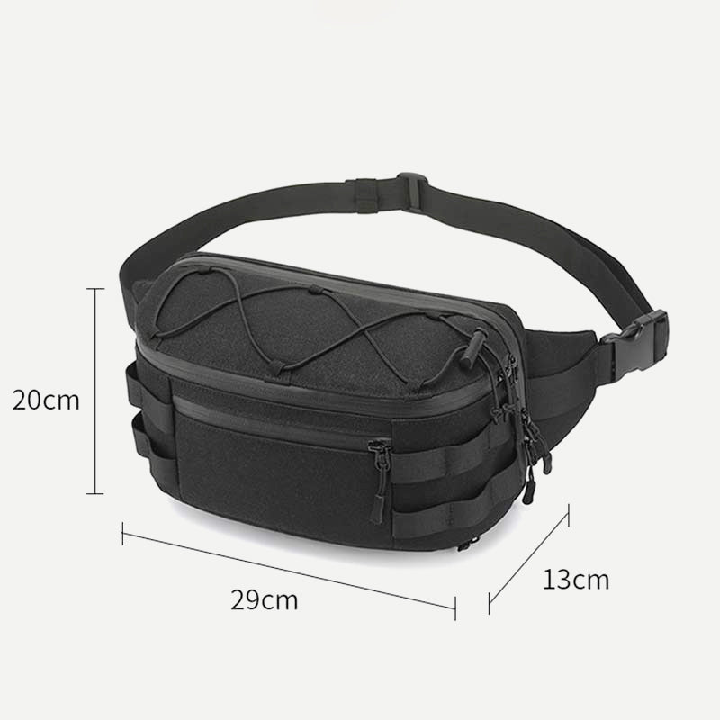 Taktische Hüfttasche, große Kapazität, funktionale Schultertasche