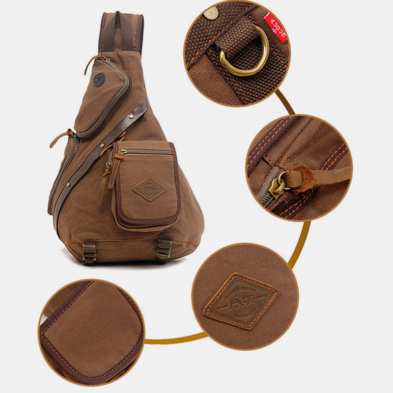 Große Kapazität Retro Sling Bag Messenger Bag