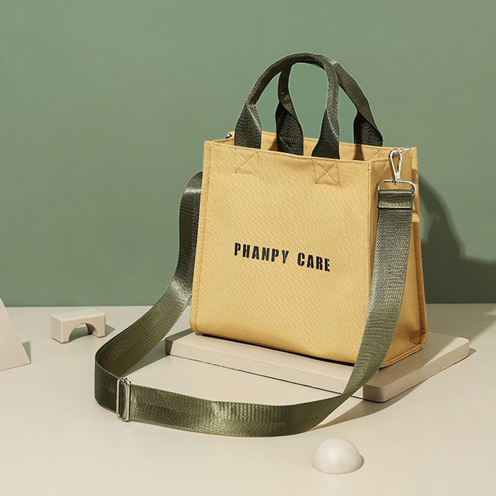 Funktionelle Handtasche, Tote Mommy Bag, Schultertasche mit mehreren Taschen und Umhängegurt