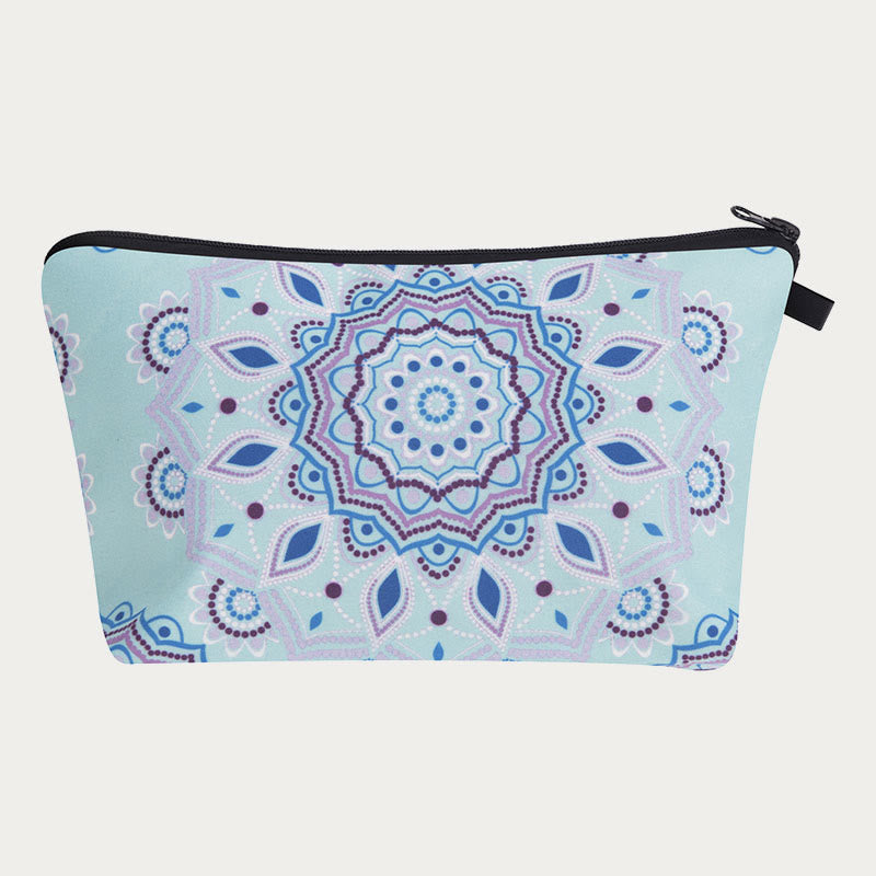 Aufbewahrungstasche für Damen, bedruckt mit Blumenmuster, Make-up-Tasche aus Polyester