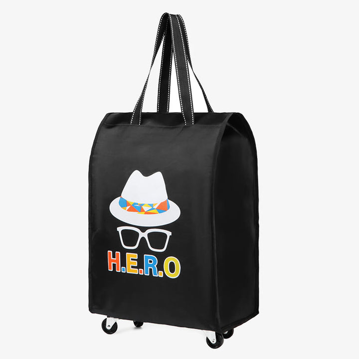 Rolling Handtasche Damen Supermarkt Shopping tragbare Reise Tote mit Rädern