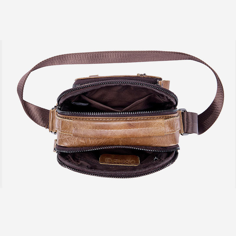 Hochwertige Retro-Business-Umhängetasche mit mehreren Taschen
