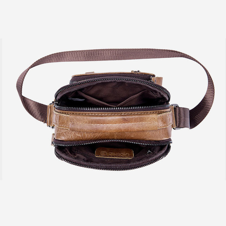 Hochwertige Retro-Business-Umhängetasche mit mehreren Taschen