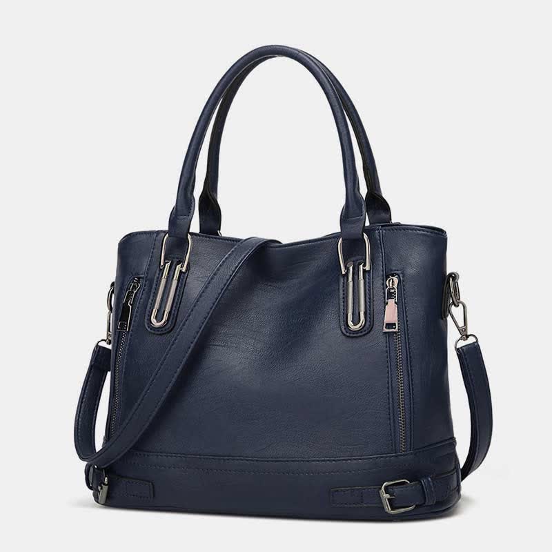 Einkaufstasche aus Kunstleder für Damen, Handtasche, Schultertasche, Umhängetasche