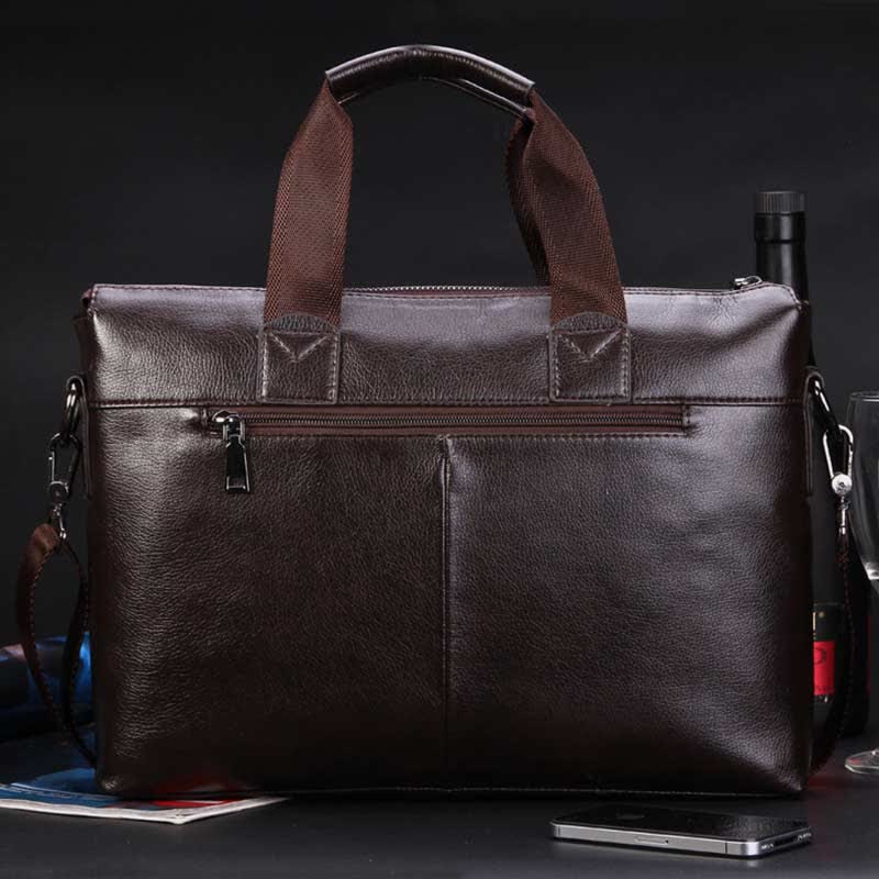 Herren Business Aktentasche Laptop Schultertasche Leder Messenger Bag