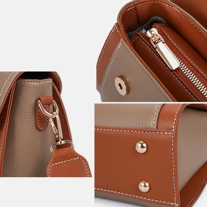 Top-Griff-Tasche für Damen PU-Leder Minimalistische Umhängetasche