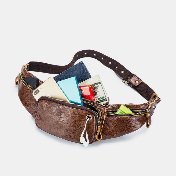 Retro Multi-Pocket Multifunktionale Sling Bag Hüfttasche