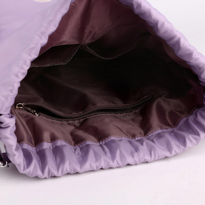 Wasserdichte String Bag Faltbarer Sport Gym Kordelzug Rucksack mit Seitentasche