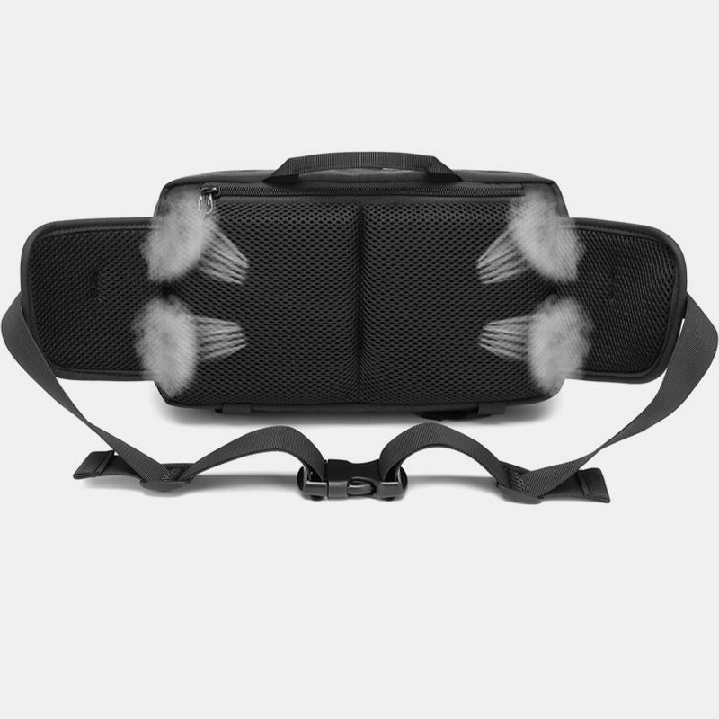 3-Wege-Verwendung Große Kapazität Wasserdicht Atmungsaktiv Bequem Casual Sling Bag Hüfttasche