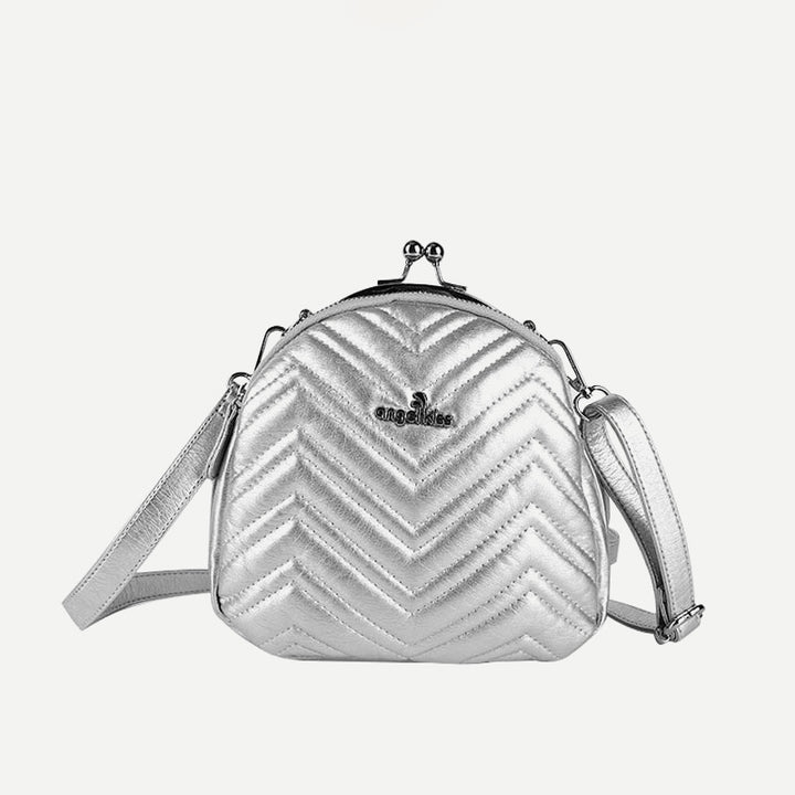 Mini-Rucksack mit drei Fächern, Kisslock-Reißverschluss, Tagesrucksack, modische Party-Geldbörsen, Handtaschen