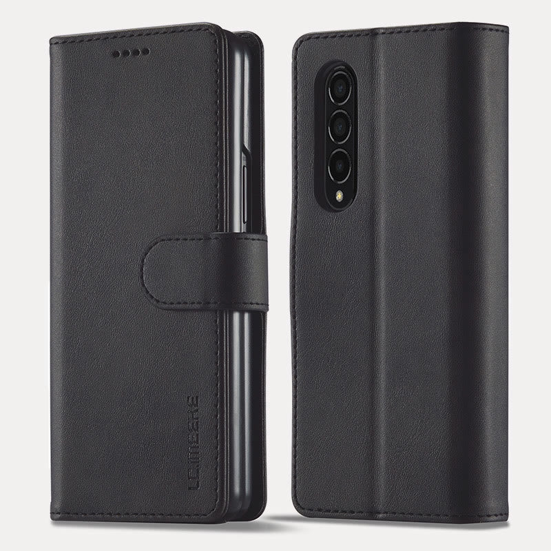 Clamshell-Telefonhülle für Samsung Z Fold Kartenhalter Brieftasche Handy-Schutzhülle