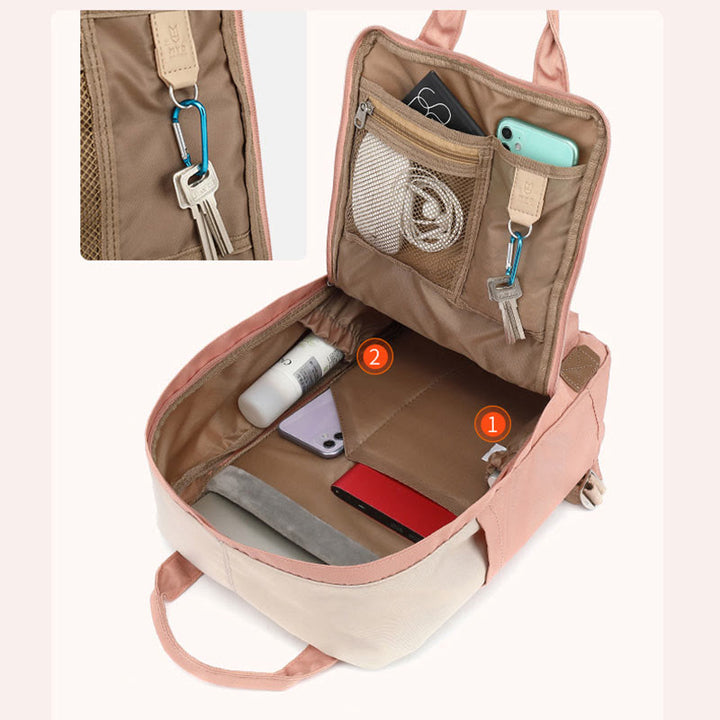 Rucksack für Studenten im Teenageralter, einfacher, leichter Computer-Tagesrucksack mit mehreren Taschen