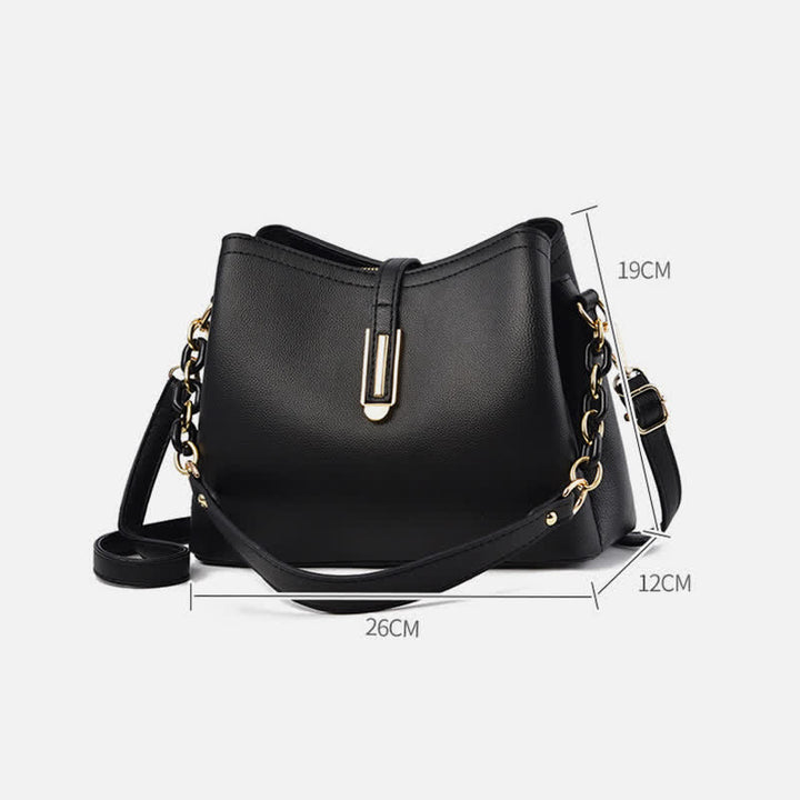 Umhängetasche für Damen, elegante Handtasche aus PU mit großem Fassungsvermögen