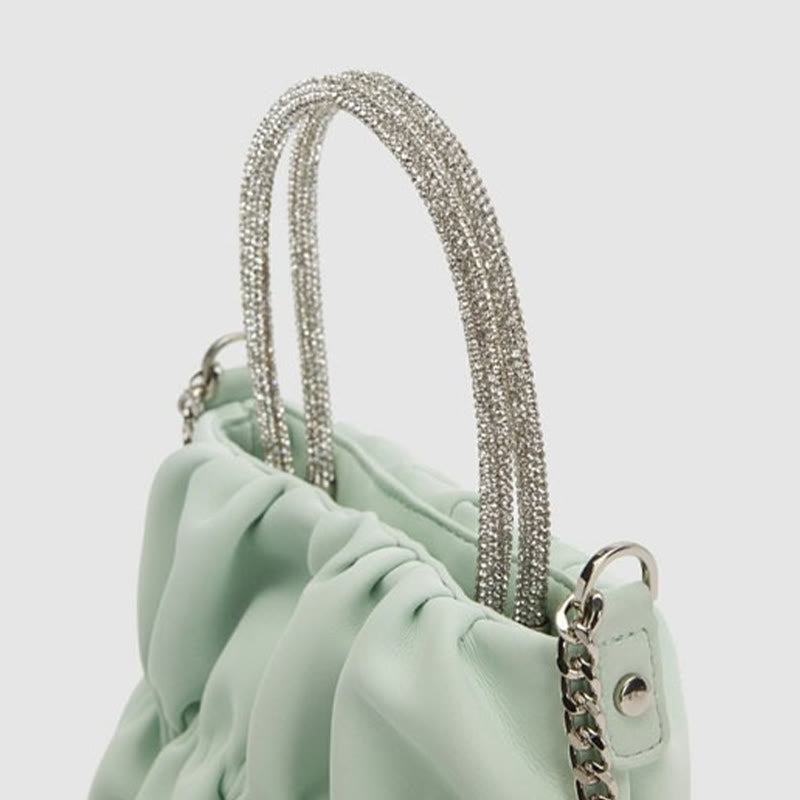 Abendtasche für Damen mit Strasssteinen, tragbare Umhängetasche mit Kette