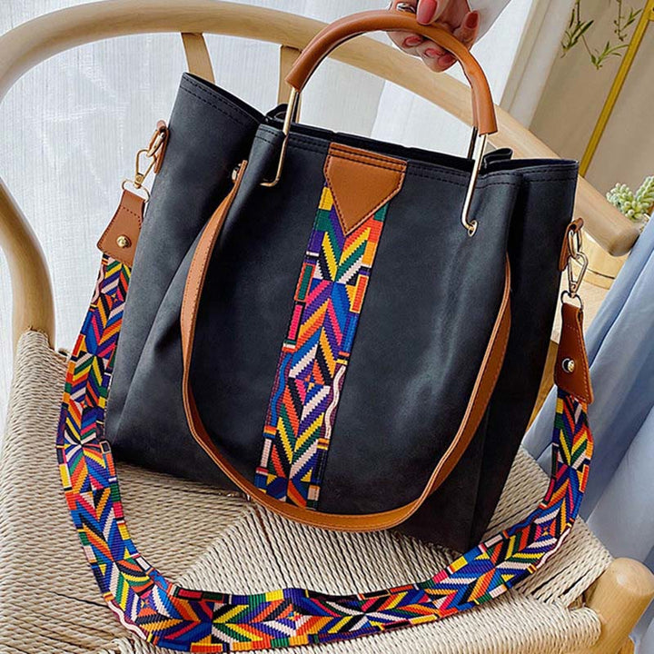 Top-Griff-Tasche für Damen, Vintage, mattiert, große Kapazität, zweiteilige Umhängetasche