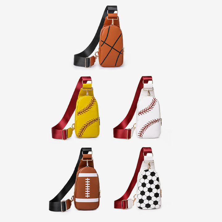 Schultertasche für Damen, Outing Sports Printing, Umhängetasche aus Leder