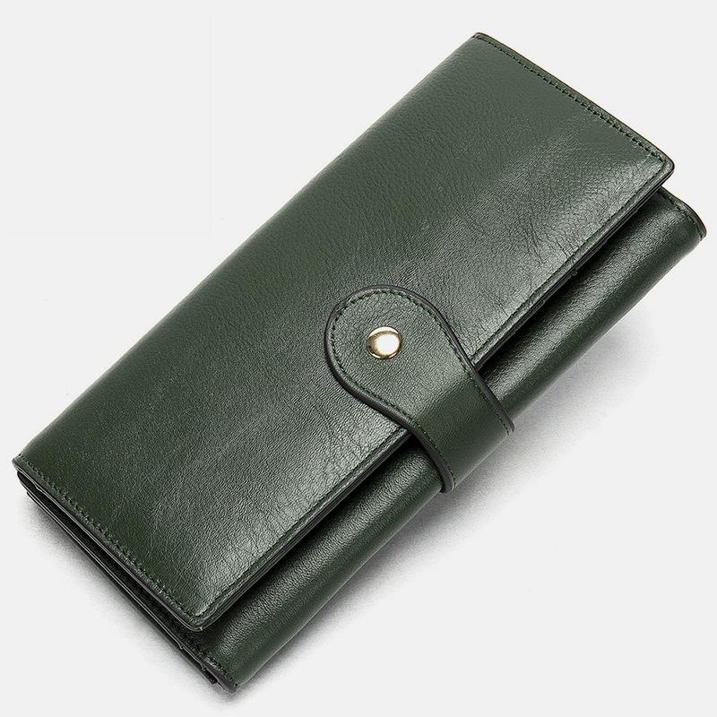 Retro-Geldbörse aus echtem Leder mit mehreren Fächern