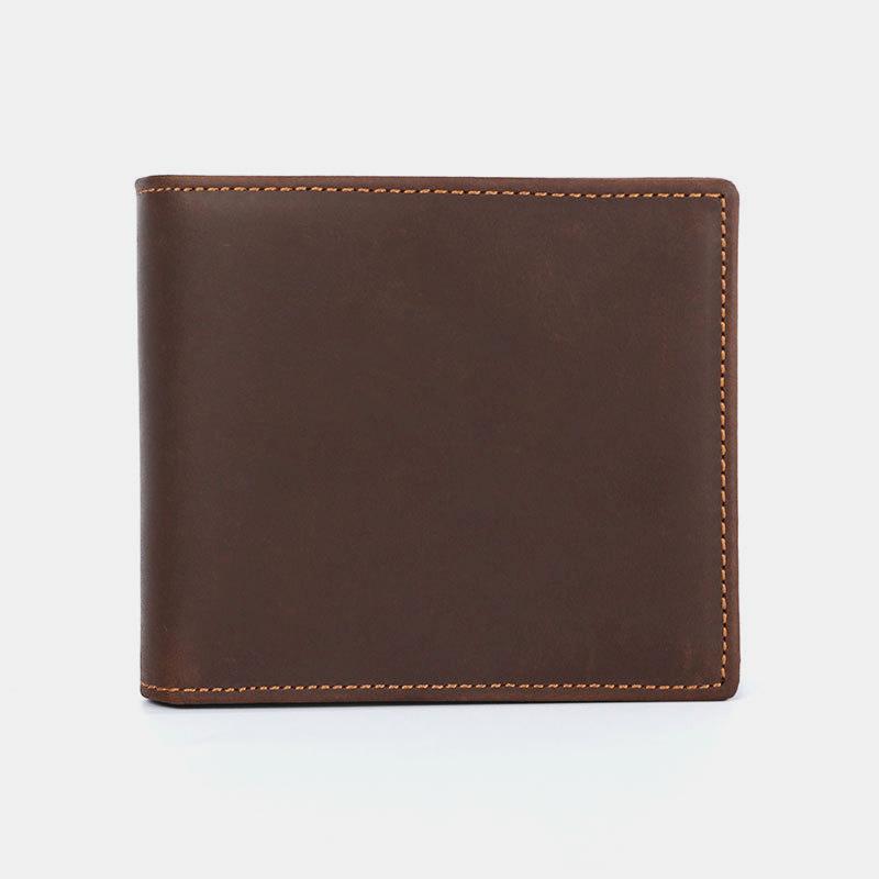 RFID Crazy Horse Leder Bifold Vintage Geldbörse
