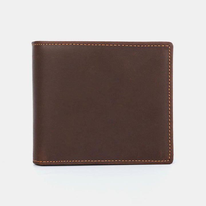 RFID Crazy Horse Leder Bifold Vintage Geldbörse