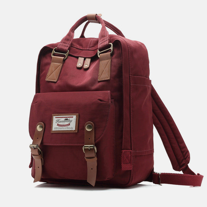 Großer Vintage-Reiserucksack mit mehreren Taschen im College-Stil