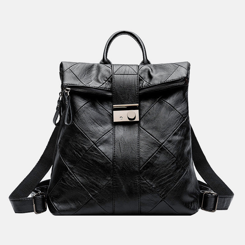 Diebstahlsicherer Vintage-Rucksack aus echtem Leder