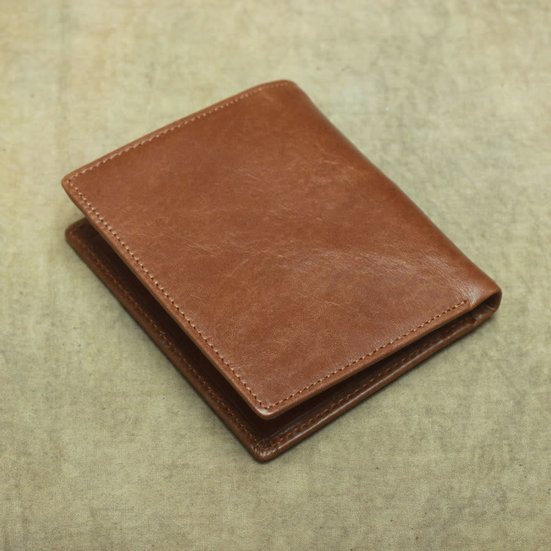 Geldbörse für Herren, minimalistischer Retro-Pferdedruck, Leder, Geldklammer, kurze Geldbörse