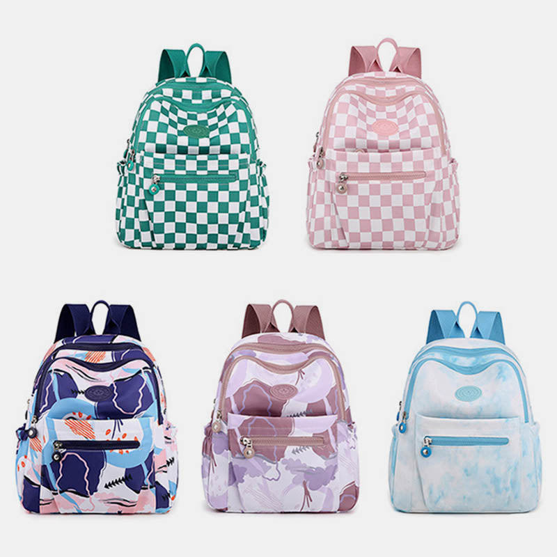 Damen Rucksack Handtasche Damen Wasserdicht Druck Bunter Rucksack Reise Tagesrucksäcke