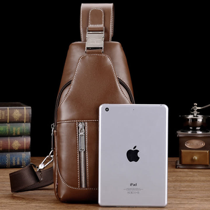 Männer Casual Reise Crossbody Brust Sling Tasche Ein Schultergurt