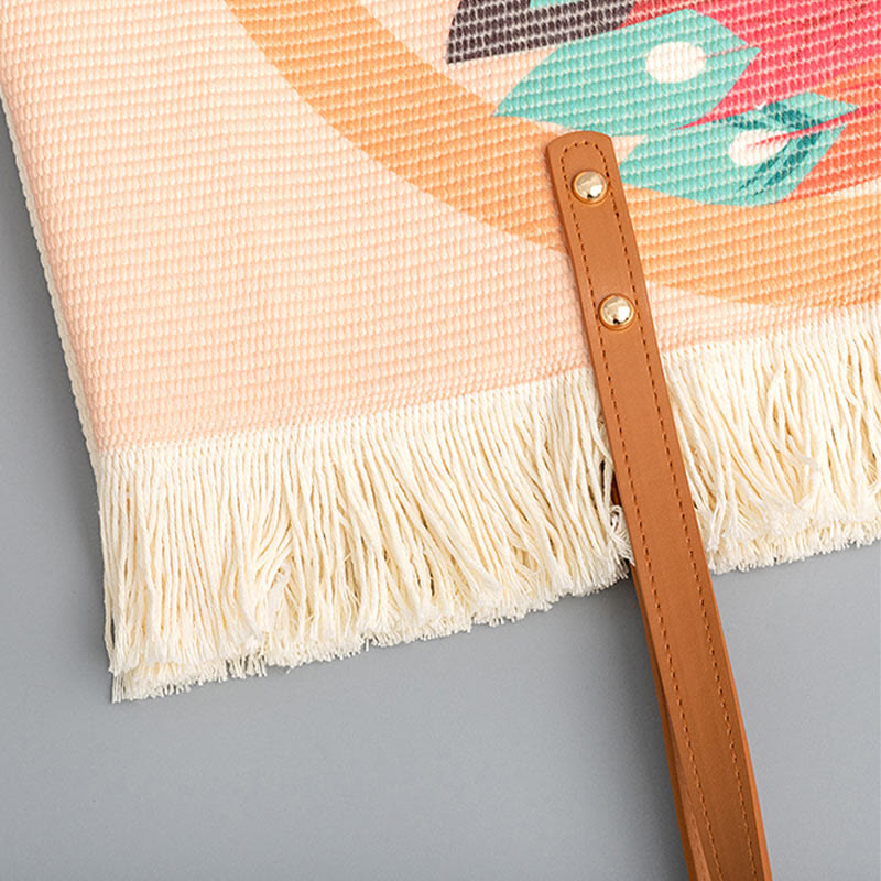 Tote für Damen im Bohemian-Stil mit Quaste, große Umhängetasche